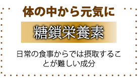 体の中から元気に　糖鎖栄養素